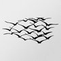 Wallity Herd Of Birds Escultura de pared de metal Negra